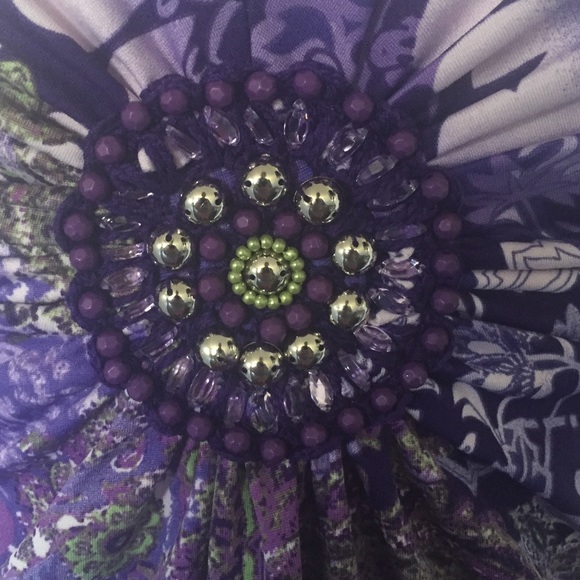 ❤️Closet Clear Out!❤️ Purple Print Dress - Picture 3 of 6